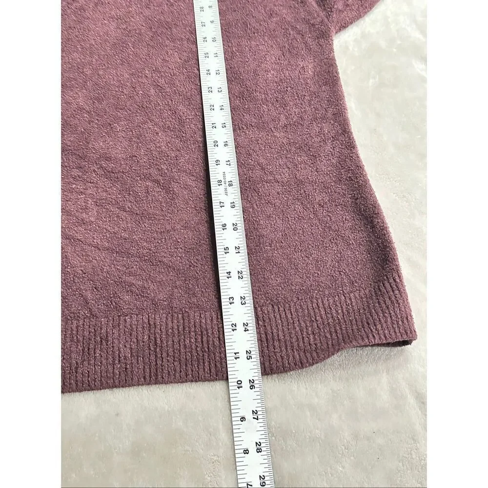 Barefoot Dreams CozyChic Ultra Lite Knit V-Neck Pullover Sweater Women's Size 1X